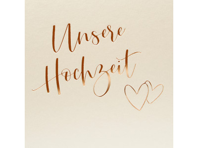 Herzklopfen, 30x31 cm Hochzeitsalbum, 60 weiße