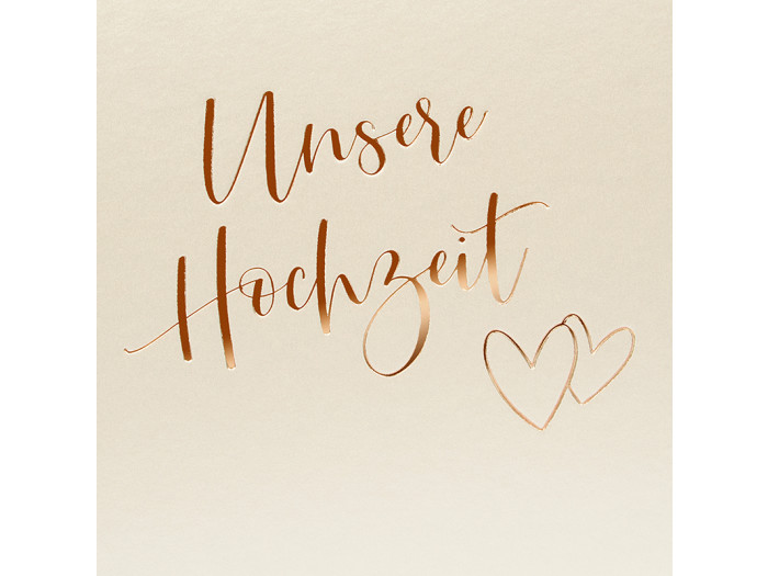 Goldbuch Herzklopfen, 30x31 cm Hochzeitsalbum, 60 weiße