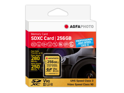 256GB SDXC-Karte Prof. Highsp. UHS-II C10/U3/V90