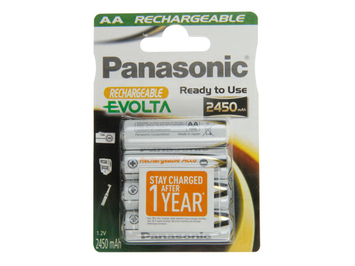 Panasonic EVOLTA Akku Mignon AA/HR6 4er Blister 2450 mAh Panasonic EVOLTA Akku Mignon AA/HR6 4er Blister 2450 mAh