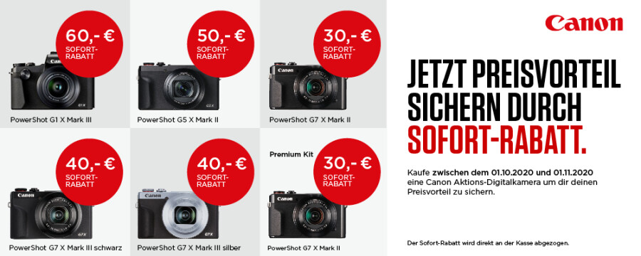 Canon Powershot Sofortrabatt