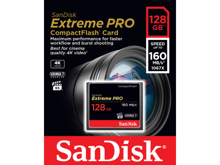 SanDisk CF 128GB EXTREME PRO 160MB/S