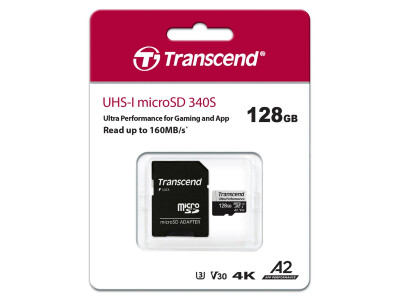 128GB microSDXC-Karte 340S UHS-I U3 A2 V30