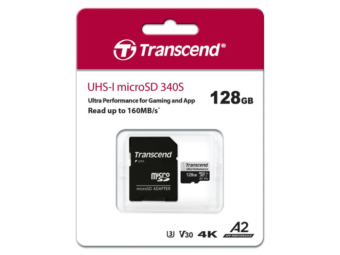 Transcend 128GB microSDXC-Karte 340S UHS-I U3 A2 V30