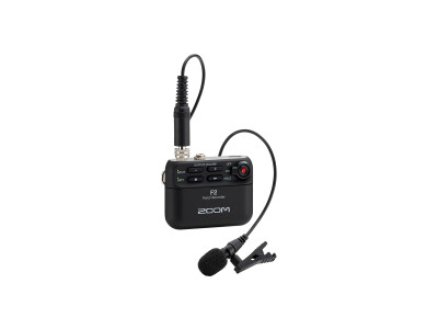 Zoom F2 Field Recorder mit Lavalier Mic