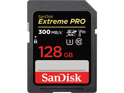 SD 128GB SDXC ExtremePro 300MB/s V90 UHS-II U3