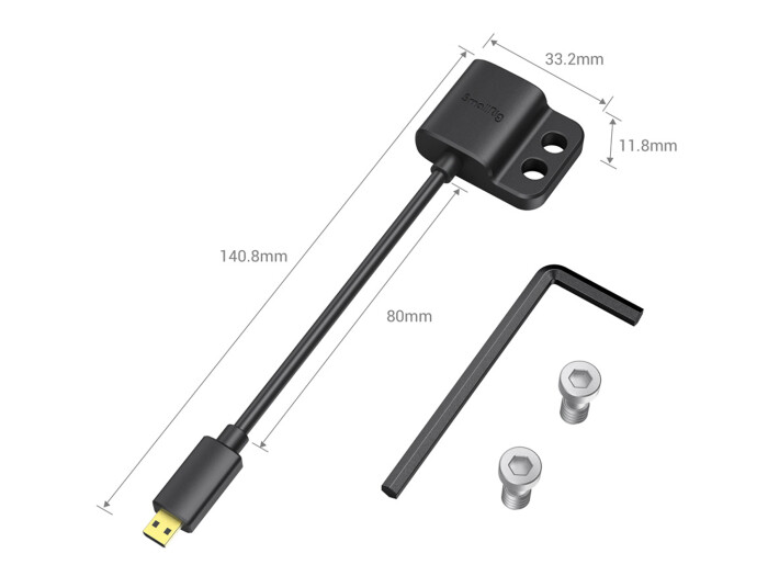 Smallrig 3021 Ultra Slim 4K HDMI 2.0 Adapter-Kabel (D zu A)