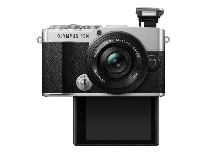 Olympus PEN E-P7 silber + 14-42 mm EZ schwarz, Kamera-Kit