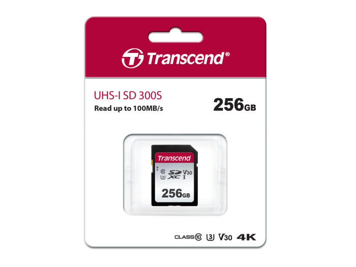 Transcend 256GB SDXC-Karte 300S UHS-I U3 V30 95/45MB/s