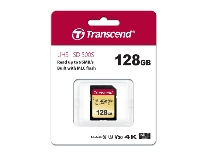 Transcend 128GB SDXC-Karte 500S UHS-I U3 V30 95/60MB/s