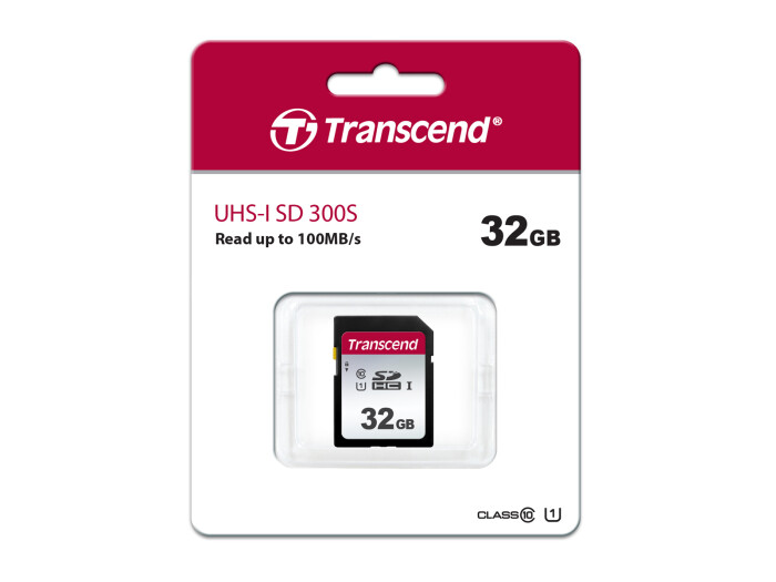 Transcend 32GB SDHC-Karte 300S UHS-I U1 Cl10 95/45MB/s