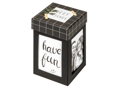 Fotogeschenkbox Surprise schwarz