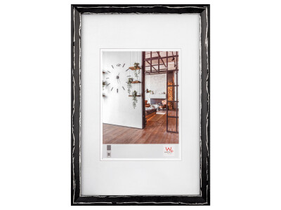 Metropolis Holzrahmen 20x30 cm schwarz-silber