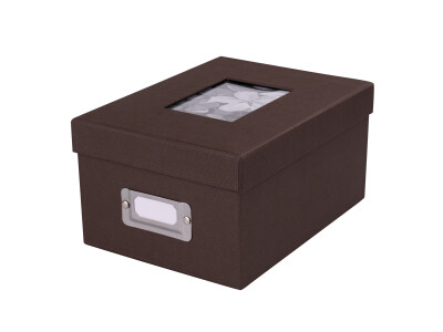 Fotobox UniTex dunkelbraun für 700 Fotos 10x15cm,