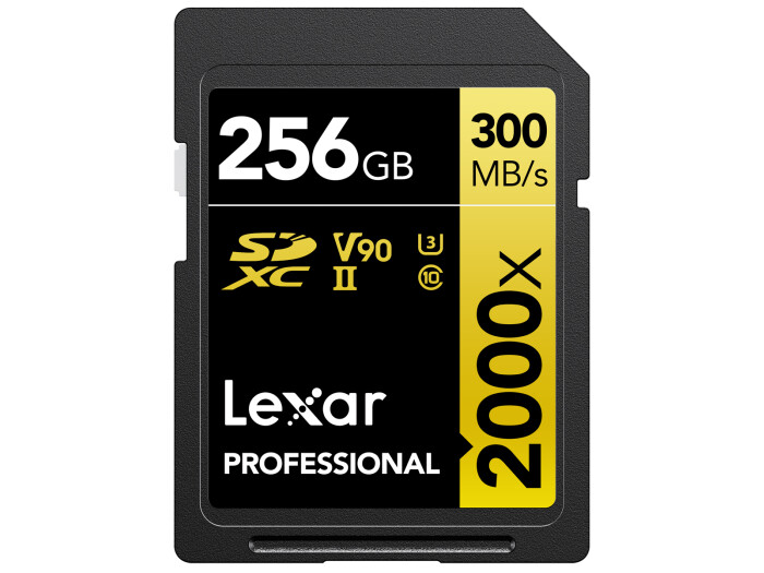 Lexar 2000x SDXC 256GB, 300/260MB/s V90 Professional