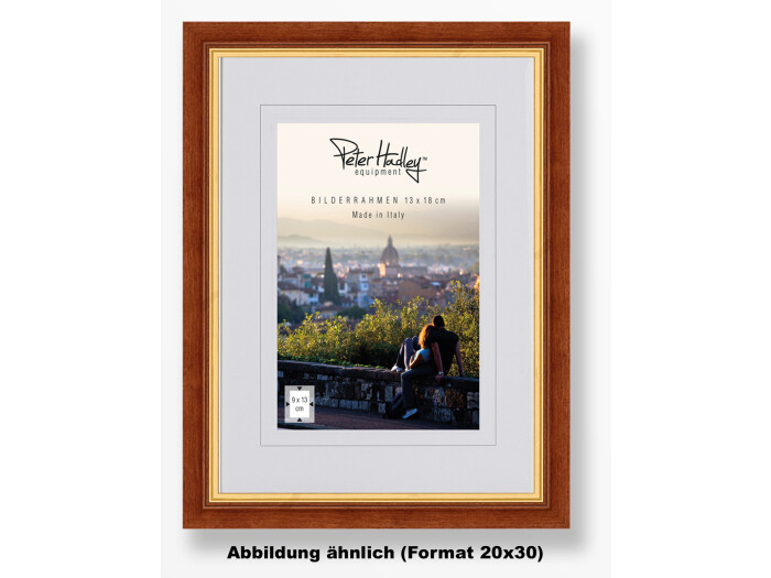Peter Hadley Messina 20x30 cm,braun+gold Holzrahmen