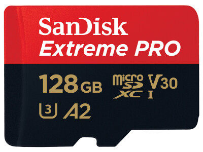 Extreme Pro 128GB 200 MB/s micro SDXC UHS-I, U3,