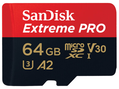 Extreme Pro 64GB 200 MB/s micro SDXC UHS-I, U3,