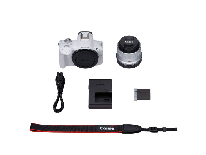 Canon EOS R50 + RF-S 18-45 mm IS STM weiß