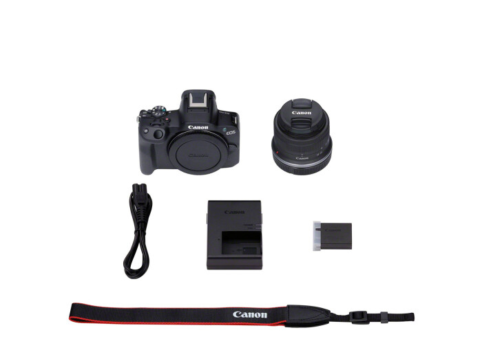 Canon EOS R50 + RF-S 18-45 mm IS STM schwarz Canon EOS R50 + RF-S 18-45 mm IS STM schwarz