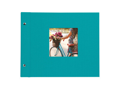 Bella Vista 30x25 cm, türkis mit 40 weißen