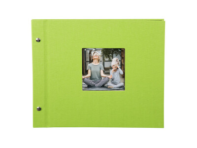 Bella Vista 30x25 cm, grün mit 40 schwarzen