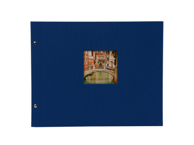 Bella Vista 39x31 cm, blau mit 40 weißen Seiten