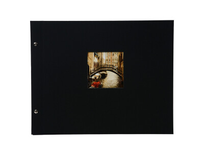 Bella Vista 39x31 cm, schwarz mit 40 weißen