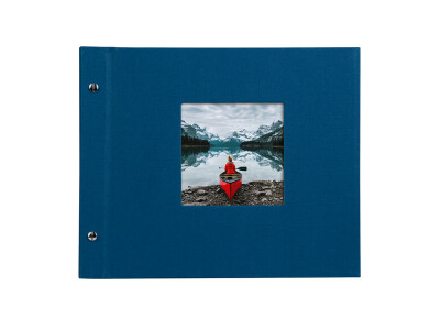 Bella Vista 30x25 cm, blau mit 40 weißen Seiten