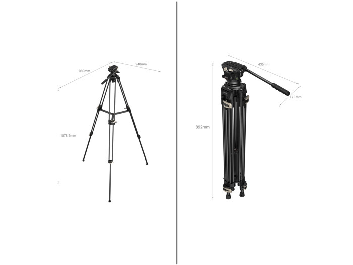 Smallrig 3751 Heavy Duty FluidkopfStativ AD-01