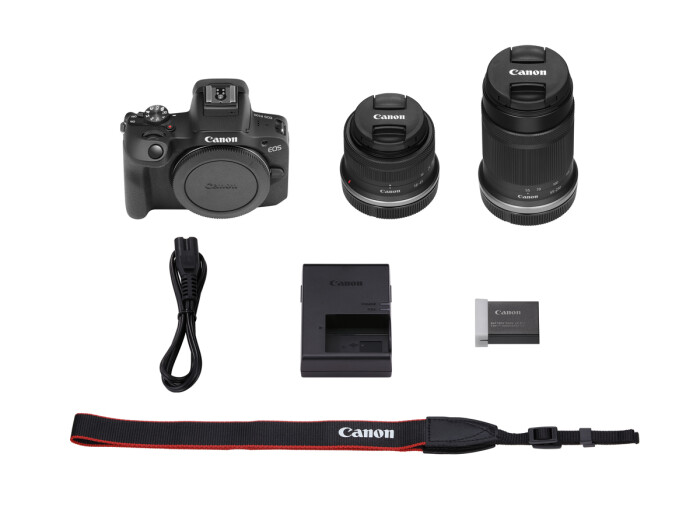 Canon EOS R100 + RF-S 18-45 + 55-210/5,0-7,1 IS STM Canon EOS R100 + RF-S 18-45 + 55-210/5,0-7,1 IS STM