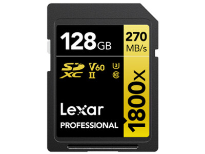 1800x SDXC 128GB V60 270/180 MB/s Professional