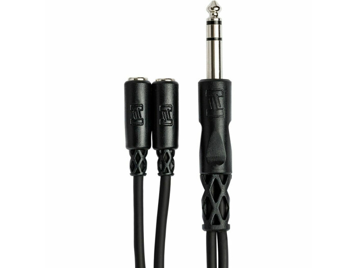 Hosa YMP-234 Kopfhörer Y-Kabel-Adapter 6,35 mm TRS an Hosa YMP-234 Kopfhörer Y-Kabel-Adapter 6,35 mm TRS an