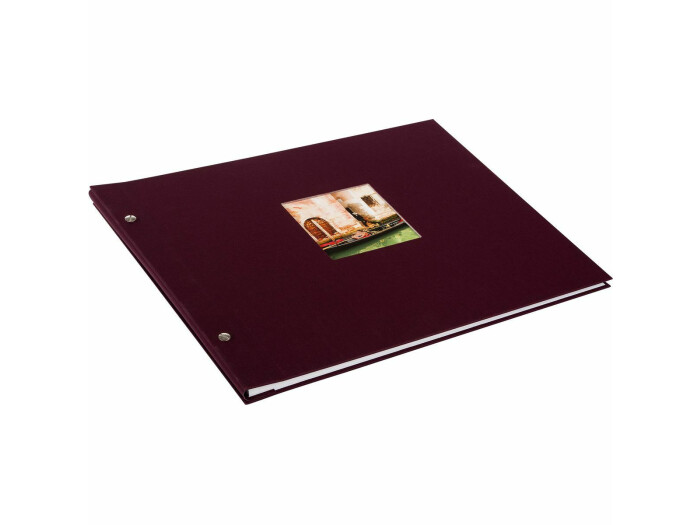 Goldbuch Bella Vista 39x31 cm, bordeaux mit 40 weißen