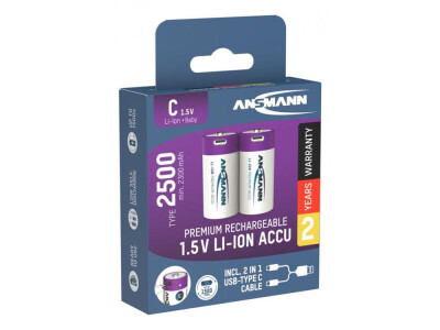 Baby C Type 2500 LI-ION Akku USB-C, 2er Blister