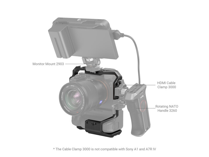 Smallrig 3594 Cage m. VG-C4EM BattGrip für Sony Alpha 7S Smallrig 3594 Cage m. VG-C4EM BattGrip für Sony Alpha 7S