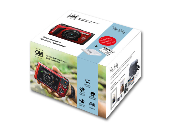 OM System TG-7 Special Edition rot Kamera inkl. 2. LI-92B