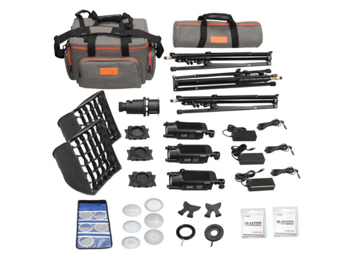 Godox S30-D - S30 Fokusleuchten Kit (3xS30 & Zubehör)