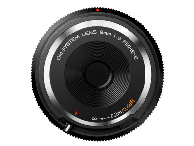 Body Cap Lens 8,0/9 mm schwarz Fisheye Objektiv