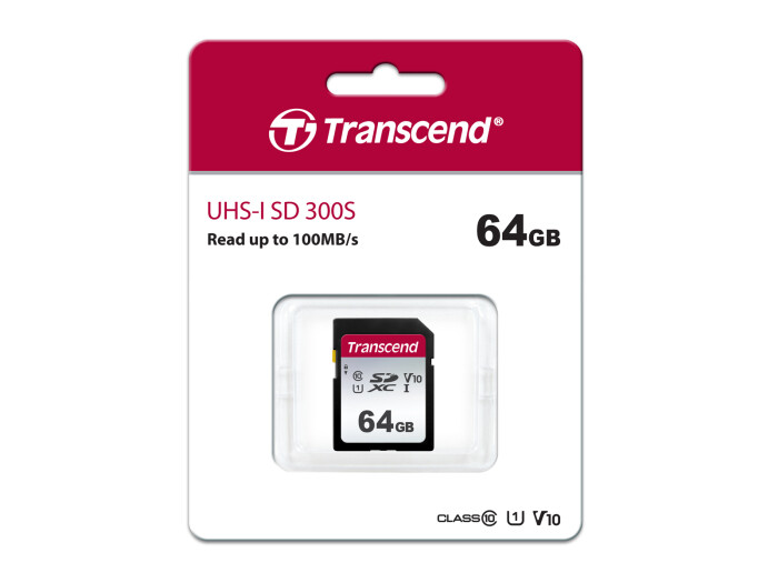 Transcend 64GB SDXC-Karte 300S UHS-I U3 V30 95/45MB/s