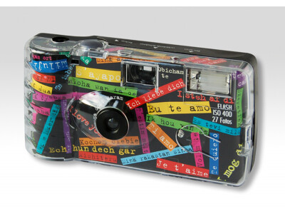  Einwegkamera "I mog di" schwarz, 27 Aufnahmen mit