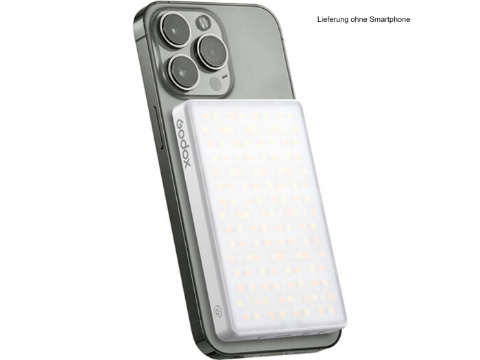 Godox MA5R weiß, RGB-Panel-Licht und Powerbank
