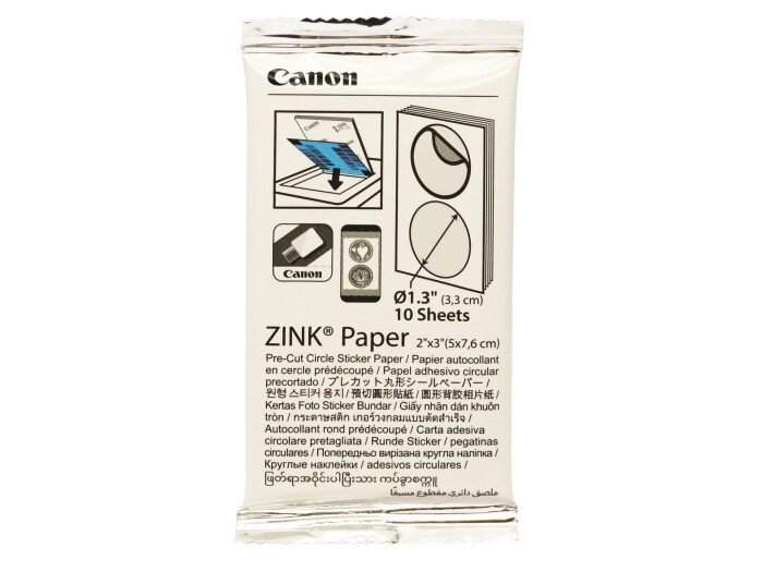Canon ZP-2030-2C-20 ZINK Circle Sticker Canon ZP-2030-2C-20 ZINK Circle Sticker
