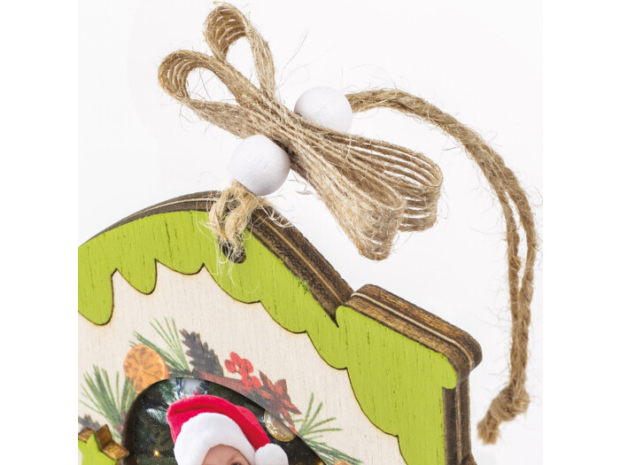 Zep Weihnachtsanhänger Koda C 6x6cm grün aus Holz