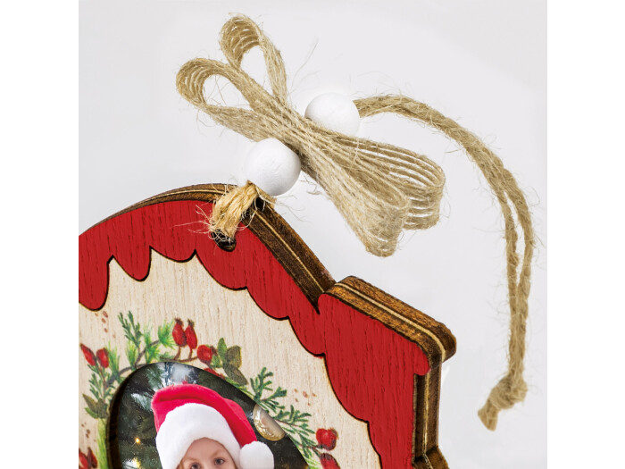 Zep Weihnachtsanhänger Koda A 6x6cm rot aus Holz