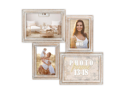 Rosel 4fach Galerie weiß-vintage für 2x