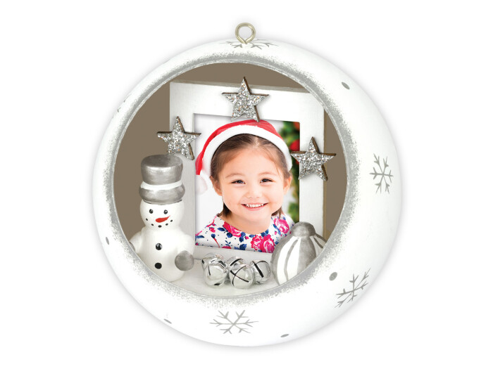 Zep Winterfotokugel Harlot weiß mit Holzbilderrahmen