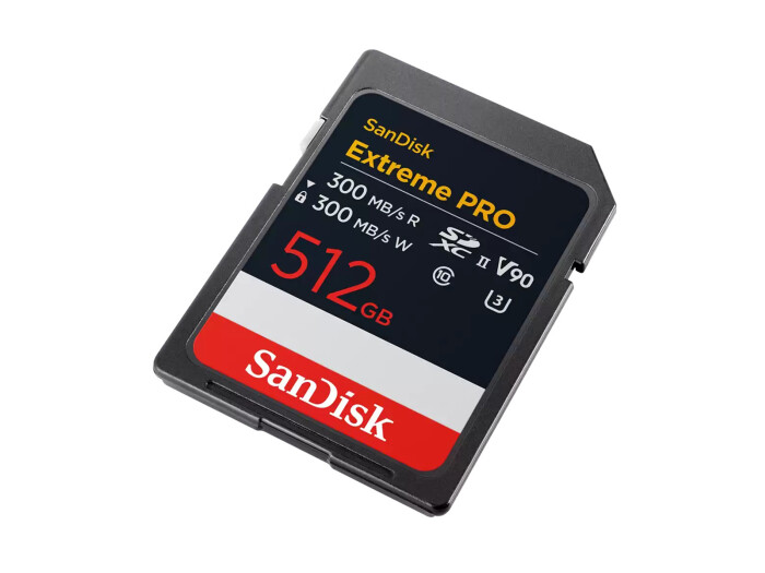 SanDisk 512GB SDXC Extreme Pro 300MB/s (Schreiben/Lesen)