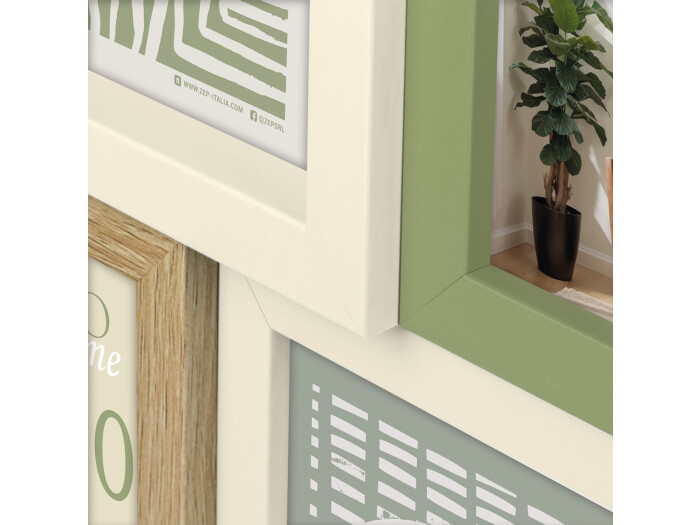 Zep Dracy, Galerierahmen aus Holz, bunt, für 6 Fotos,