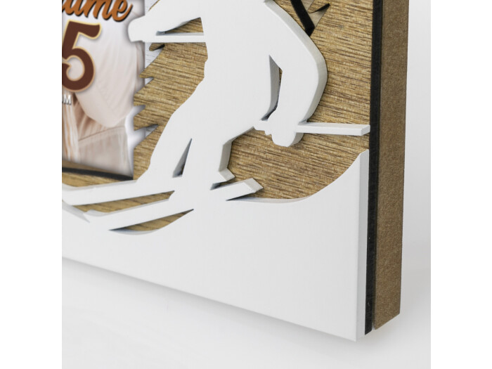 Zep Cervinia 10x15 cm hoch, braun-weiß, Holzrahmen